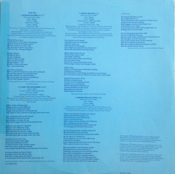 Elton John - Blue Moves | The Rocket Record Company (MCA2-11004) - 6 Elton John - Blue Moves | The Rocket Record Company (MCA2-11004) - 6