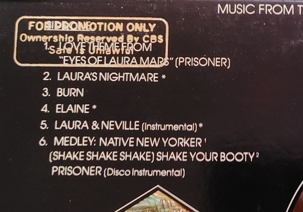 Eyes Of Laura Mars (Music From The Original Motion Picture Soundtrack)