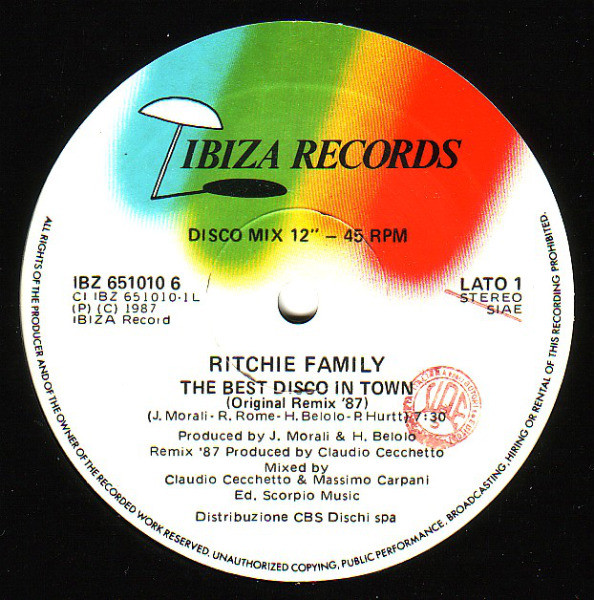 The Ritchie Family - The Best Disco In Town | Ibiza Records (IBZ 651010 6) - 2 The Ritchie Family - The Best Disco In Town | Ibiza Records (IBZ 651010 6) - 2
