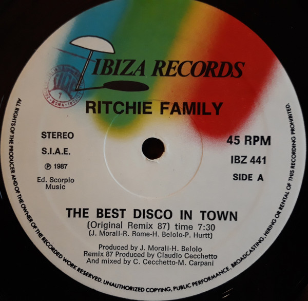 The Ritchie Family - The Best Disco In Town | Ibiza Records (IBZ 651010 6) - 4 The Ritchie Family - The Best Disco In Town | Ibiza Records (IBZ 651010 6) - 4