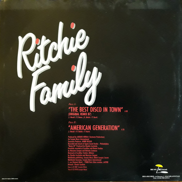 The Ritchie Family - The Best Disco In Town | Ibiza Records (IBZ 651010 6) - 3 The Ritchie Family - The Best Disco In Town | Ibiza Records (IBZ 651010 6) - 3