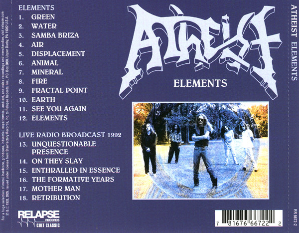 Atheist - Elements | Relapse Records (RR 6672-2) - 2