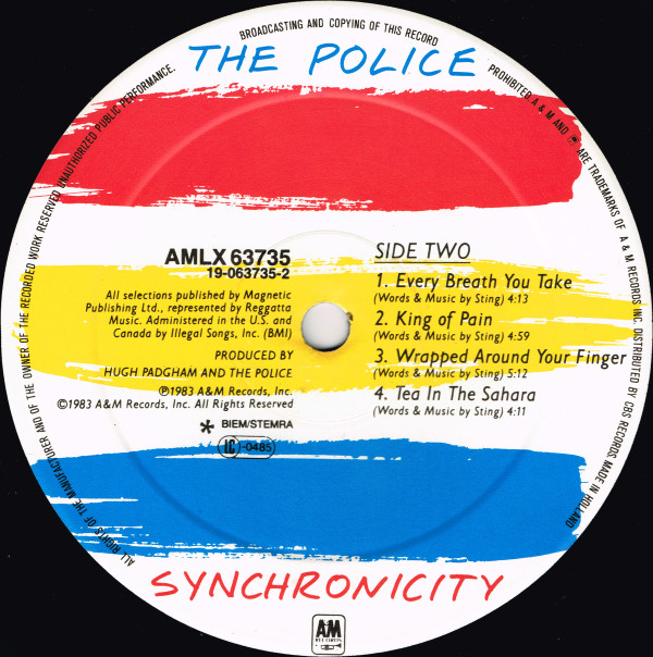 The Police - Synchronicity | A&M Records (AMLX 63735) - 4 The Police - Synchronicity | A&M Records (AMLX 63735) - 4
