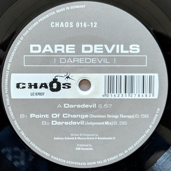 Dare Devils - ! Daredevil ! | Chaos Records (CHAOS 016-12) - 4