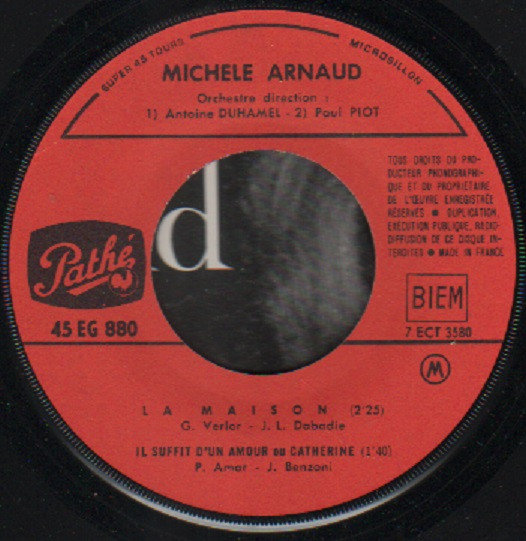 Michèle Arnaud - La Maison | Pathé (EG 880) - 3
