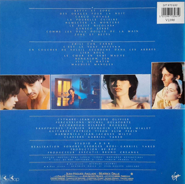 Gabriel Yared - Betty Blue (37°2 Le Matin) | Virgin (V 2396) - 2 Gabriel Yared - Betty Blue (37°2 Le Matin) | Virgin (V 2396) - 2