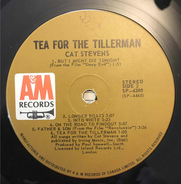 Cat Stevens - Tea For The Tillerman | A&M Records (SP-4280) - 5 Cat Stevens - Tea For The Tillerman | A&M Records (SP-4280) - 5