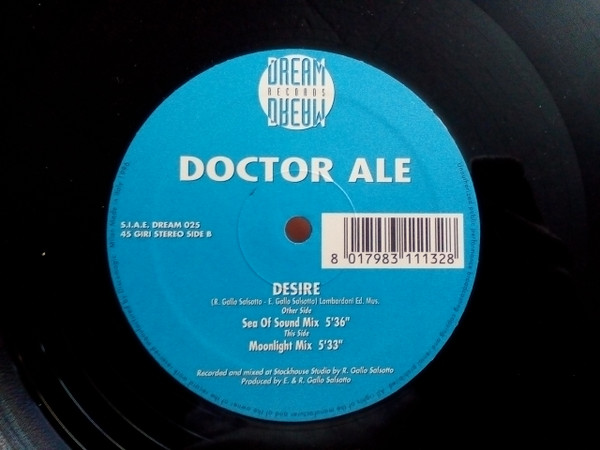 Doctor Ale - Desire | Dream Records (DREAM 025) - main Doctor Ale - Desire | Dream Records (DREAM 025) - main