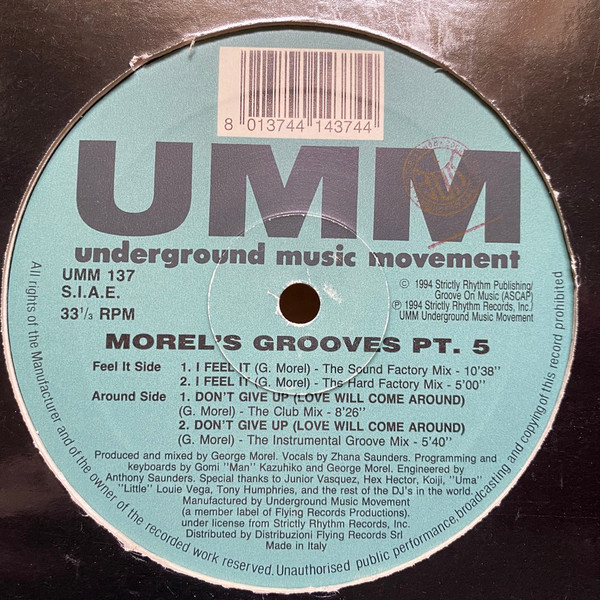 George Morel - Morel's Grooves Pt. 5 | UMM (UMM 137) - main George Morel - Morel's Grooves Pt. 5 | UMM (UMM 137) - main