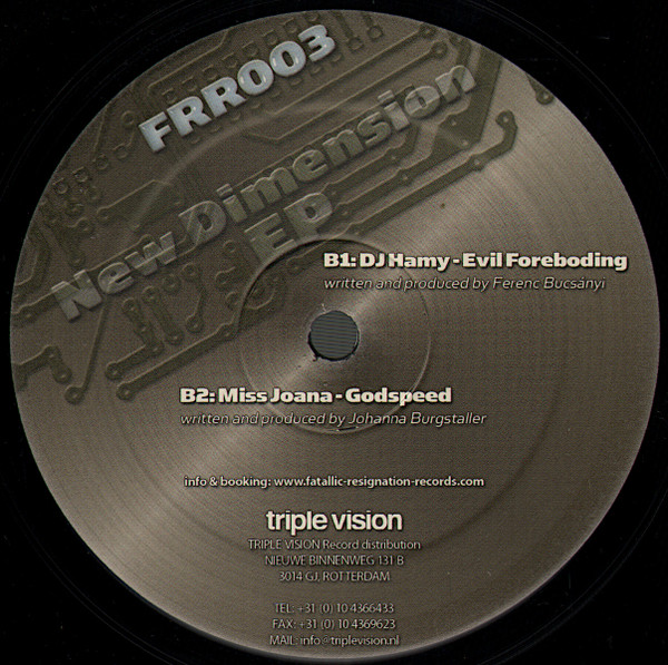 Various - New Dimension EP | Fatallic Resignation Records (FRR003) - 2 Various - New Dimension EP | Fatallic Resignation Records (FRR003) - 2
