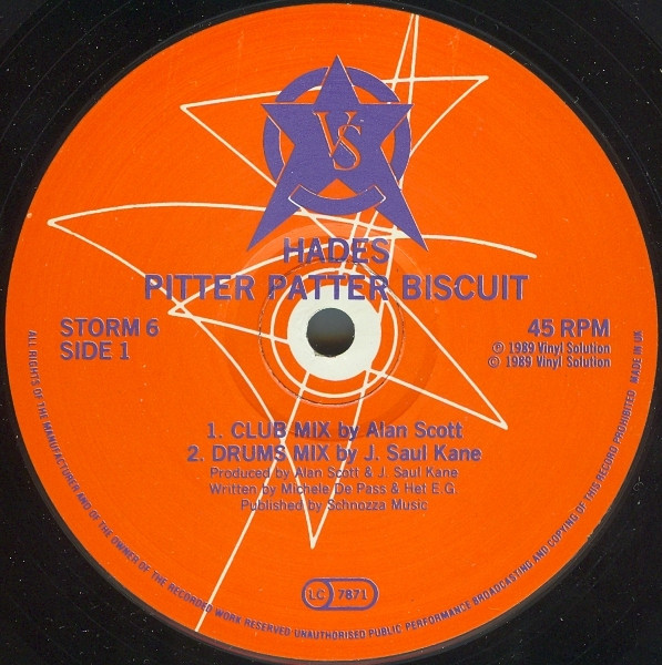 Hades  &  Michele De Pass - Pitter Patter Biscuit | Vinyl Solution (STORM 6) - 3