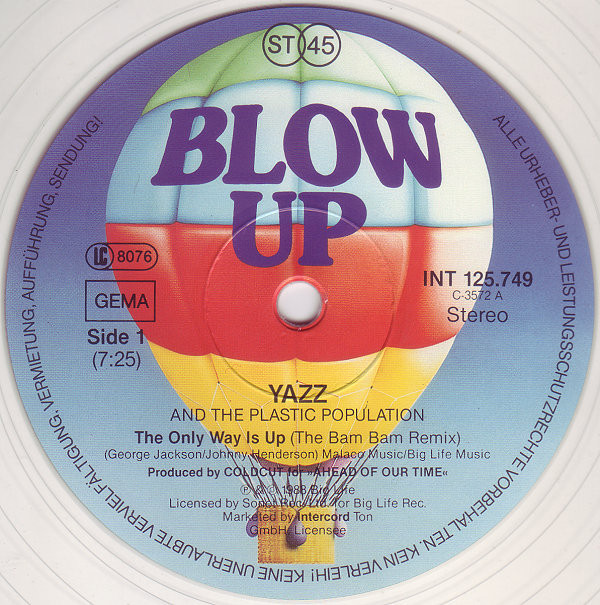 Yazz And The Plastic Population - The Only Way Is Up (The Bam Bam Remixes) | Blow Up (INT 125.749) - 3 Yazz And The Plastic Population - The Only Way Is Up (The Bam Bam Remixes) | Blow Up (INT 125.749) - 3