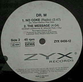 Dr. M - No Coke Rap | ZYX Records (ZYX 6456-12) - 3