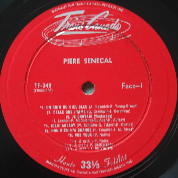 Pière Sénécal - Un Coin Du Ciel Bleu | Trans-Canada (TF-348) - 3 Pière Sénécal - Un Coin Du Ciel Bleu | Trans-Canada (TF-348) - 3
