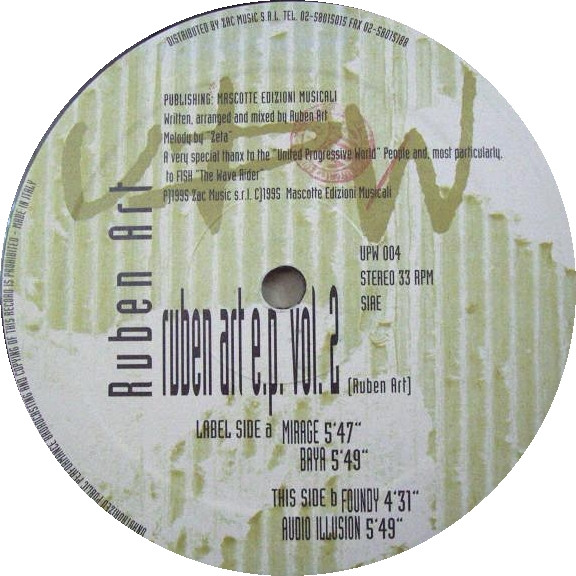 Ruben Art - Ruben Art E.P. Vol. 2 | United Progressive World (UPW 004) - 5