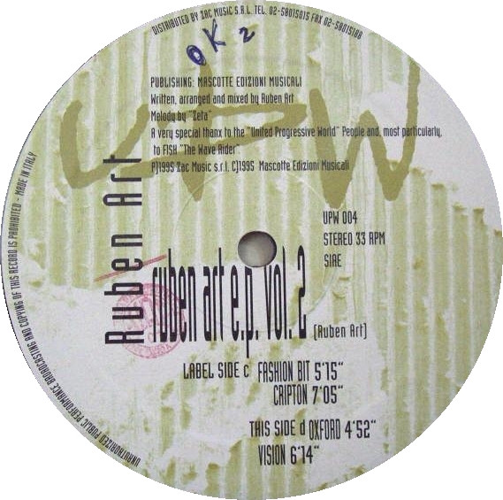 Ruben Art - Ruben Art E.P. Vol. 2 | United Progressive World (UPW 004) - 3