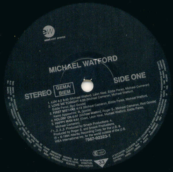 Michael Watford - Michael Watford | EastWest Records America (7567-92323-1) - 3 Michael Watford - Michael Watford | EastWest Records America (7567-92323-1) - 3