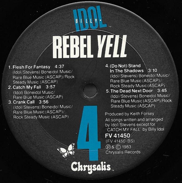 Billy Idol - Rebel Yell | Chrysalis (FV 41450) - 4 Billy Idol - Rebel Yell | Chrysalis (FV 41450) - 4