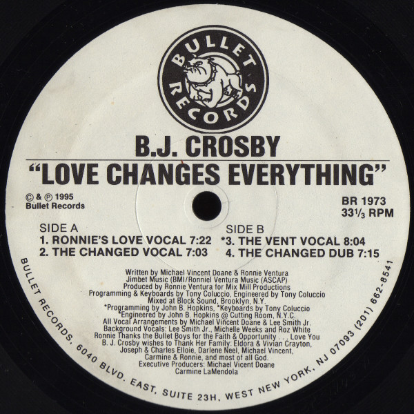 B.J. Crosby - Love Changes Everything | Bullet Records (BR 1973) - 2