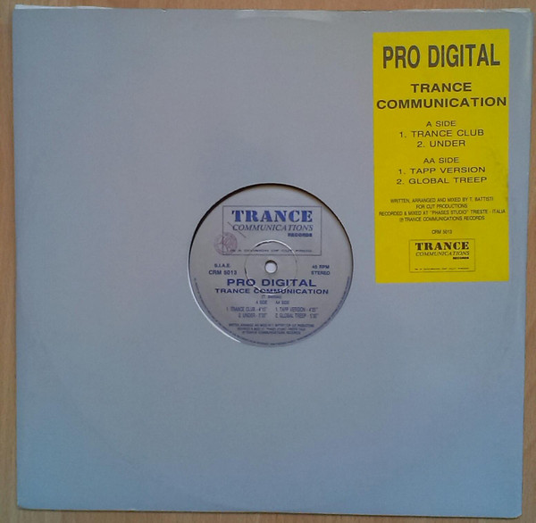 Pro Digital - Trance Communication | Trance Communications Records (CRM 5013) - main Pro Digital - Trance Communication | Trance Communications Records (CRM 5013) - main