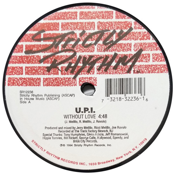 U.P.I. - Without Love | Strictly Rhythm (SR12236)