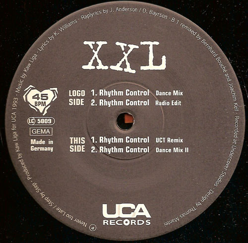 XXL - Rhythm Control | UCA Records (UCA 002-12)