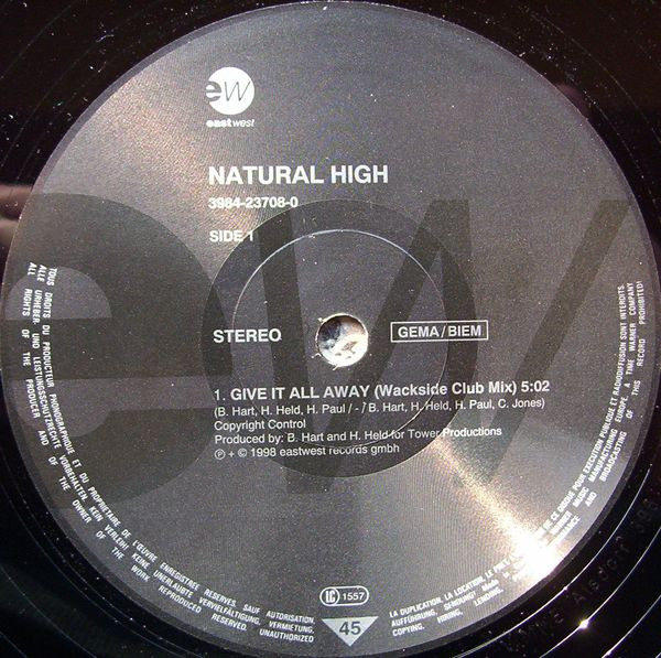 Natural High - Give It All Away | EastWest (3984-23708-0)