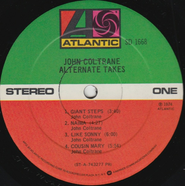 John Coltrane - Alternate Takes | Atlantic (SD 1668) - 3 John Coltrane - Alternate Takes | Atlantic (SD 1668) - 3
