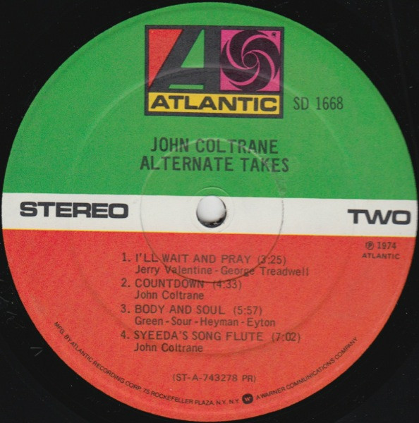 John Coltrane - Alternate Takes | Atlantic (SD 1668) - 4 John Coltrane - Alternate Takes | Atlantic (SD 1668) - 4