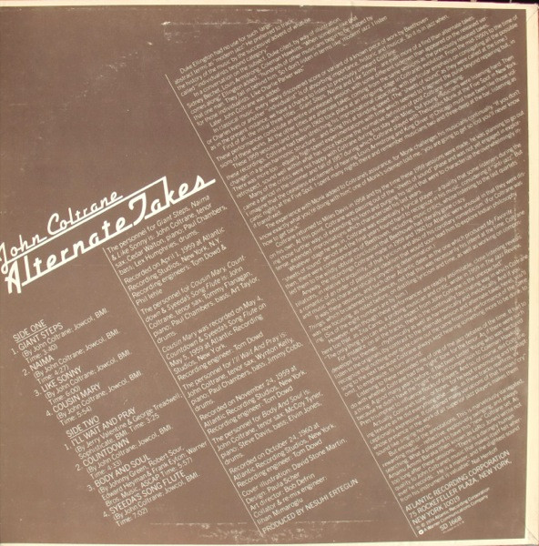 John Coltrane - Alternate Takes | Atlantic (SD 1668) - 2 John Coltrane - Alternate Takes | Atlantic (SD 1668) - 2