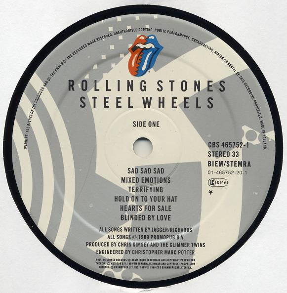 The Rolling Stones - Steel Wheels | Rolling Stones Records (465752 1) - 3