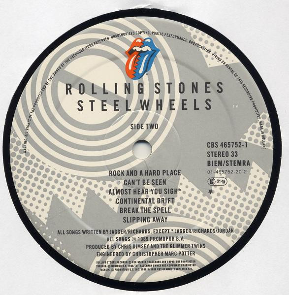 The Rolling Stones - Steel Wheels | Rolling Stones Records (465752 1) - 4