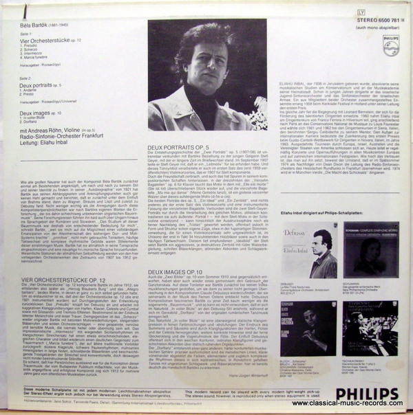 Vier Orchesterstücke Op. 12 / Deux Portraits Op. 5 / Deux Images Op. 10