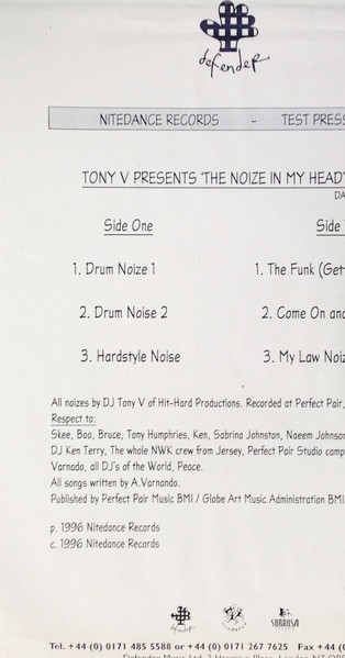 DJ Tony V - The Noise In My Head EP | Nitedance Records (DARK968) - 4