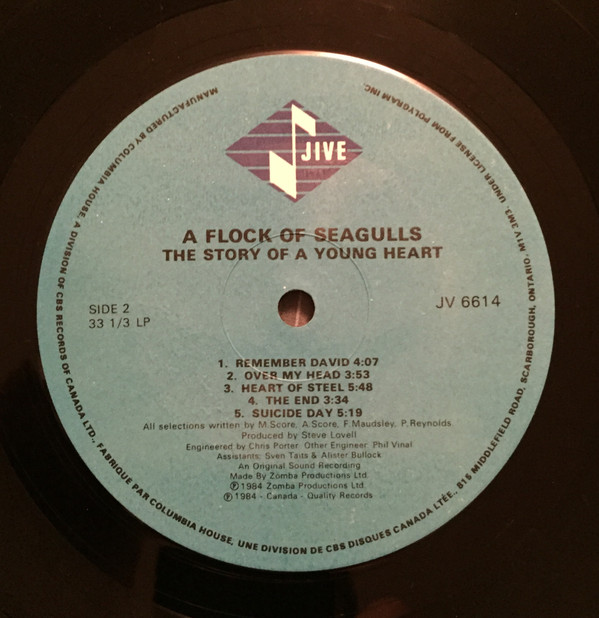 A Flock Of Seagulls - The Story Of A Young Heart | Jive (JV 6614) - 4 A Flock Of Seagulls - The Story Of A Young Heart | Jive (JV 6614) - 4