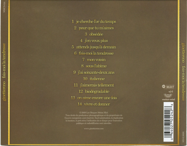 Ginette Reno - Fais Moi La Tendresse | Melon-Miel (MMCD-524) - 2 Ginette Reno - Fais Moi La Tendresse | Melon-Miel (MMCD-524) - 2