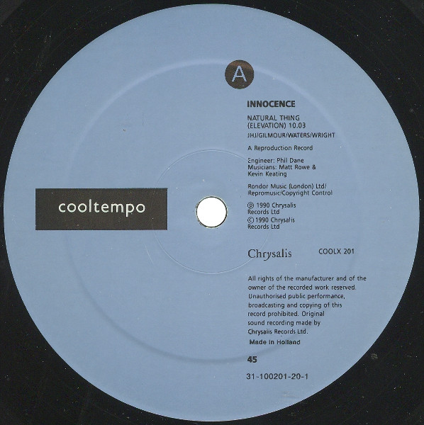 Innocence - Natural Thing | Cooltempo (COOLX 201) - 3