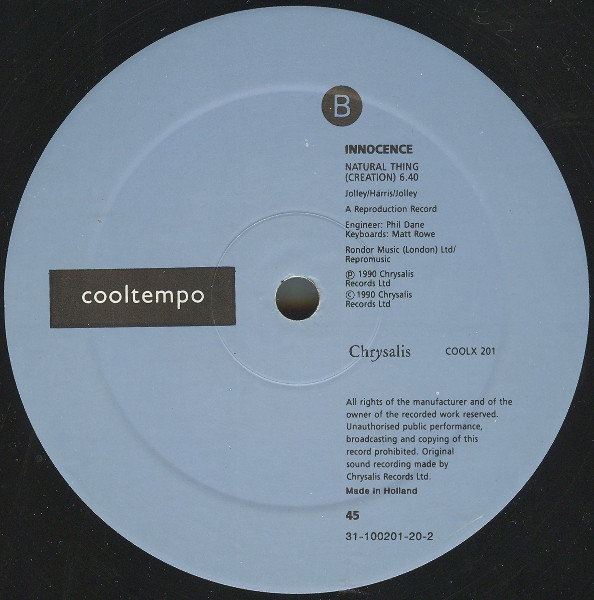 Innocence - Natural Thing | Cooltempo (COOLX 201) - 4