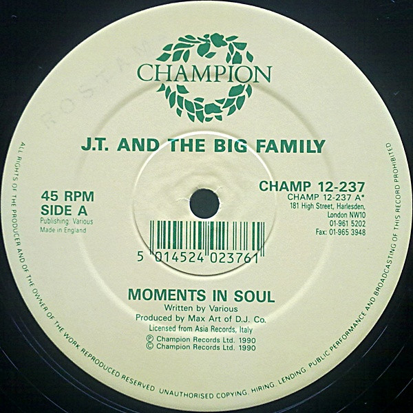 J.T. And The Big Family - Moments In Soul | Champion (CHAMP 12 237) - 3 J.T. And The Big Family - Moments In Soul | Champion (CHAMP 12 237) - 3