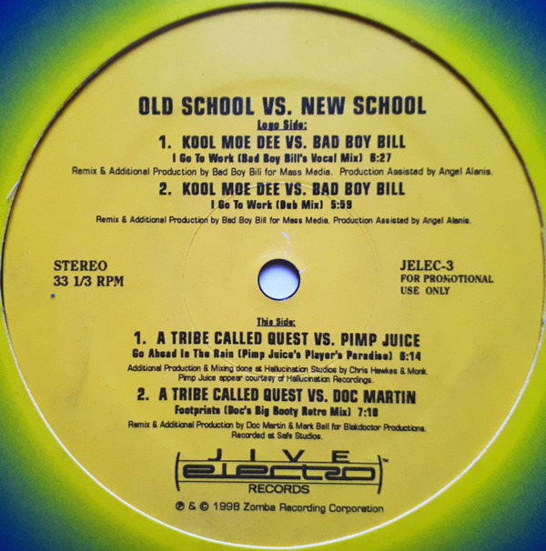 Kool Moe Dee / A Tribe Called Quest - Old School Vs. New School | Jive Electro (JELEC-3)