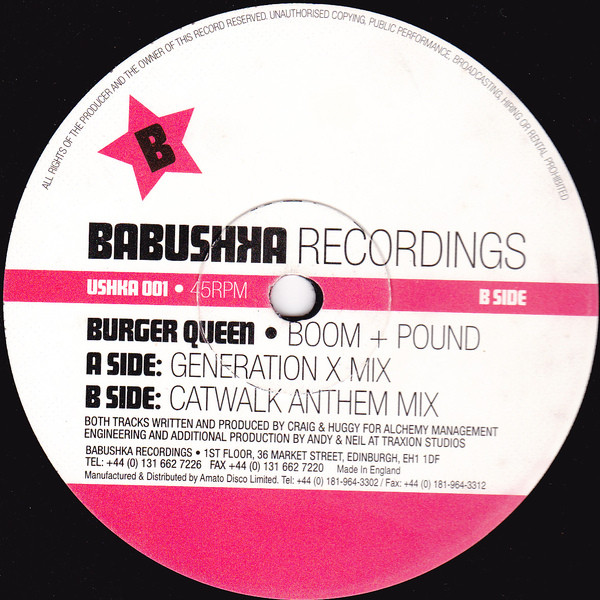 Burger Queen - Boom + Pound | Babushka Recordings (USHKA 001)