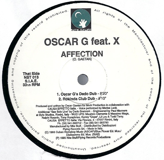 Oscar G Feat. X - Affection | Nite Stuff (NST 013) - 2 Oscar G Feat. X - Affection | Nite Stuff (NST 013) - 2
