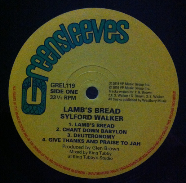 Sylford Walker - Lamb's Bread | Greensleeves Records (GREL 119) - 3 Sylford Walker - Lamb's Bread | Greensleeves Records (GREL 119) - 3