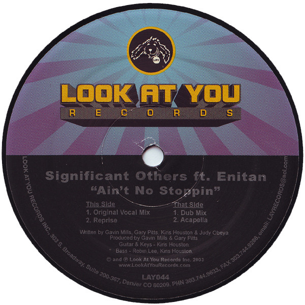 Significant Others Feat. Enitan - Ain't No Stoppin | Look At You Records (LAY 044) - 3 Significant Others Feat. Enitan - Ain't No Stoppin | Look At You Records (LAY 044) - 3