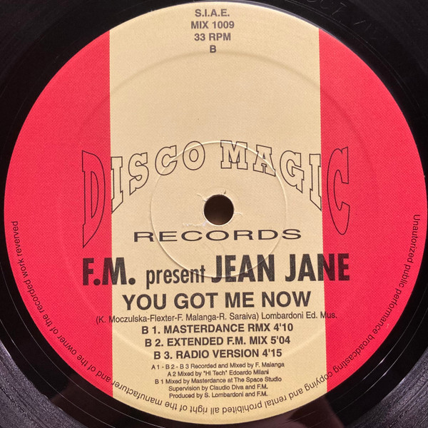 F.M. & Jean Jane - You Got Me Now | Discomagic Records (MIX 1009) - 3 F.M. & Jean Jane - You Got Me Now | Discomagic Records (MIX 1009) - 3