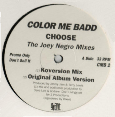 Color Me Badd - Choose (The Joey Negro Mixes) | Giant Records (CMB 2) - main Color Me Badd - Choose (The Joey Negro Mixes) | Giant Records (CMB 2) - main