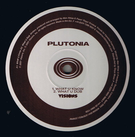 Plutonia - What U Know | Visions Inc (VISION 004) - main