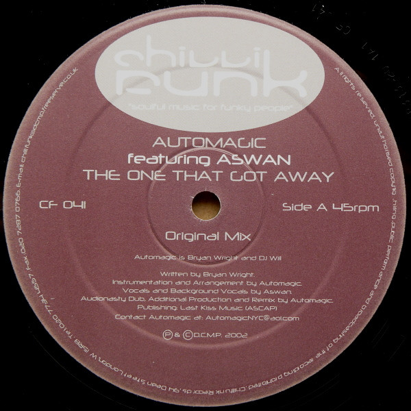 Automagic Featuring Aswan - The One That Got Away | Chillifunk Records (CF 041) - main Automagic Featuring Aswan - The One That Got Away | Chillifunk Records (CF 041) - main