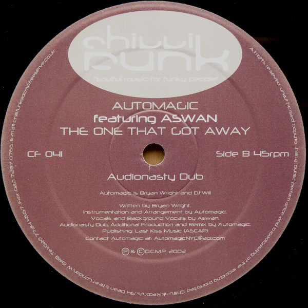 Automagic Featuring Aswan - The One That Got Away | Chillifunk Records (CF 041) - 2 Automagic Featuring Aswan - The One That Got Away | Chillifunk Records (CF 041) - 2