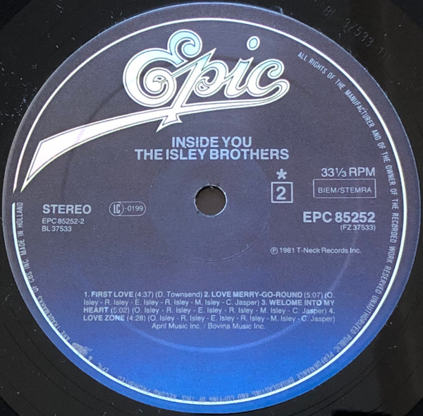 The Isley Brothers - Inside You | Epic (85252) - 4 The Isley Brothers - Inside You | Epic (85252) - 4